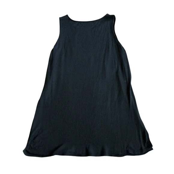 Eileen Fisher Black Sleeveless Shift Dress Mini Length Stretch Size Large Womens - Picture 5 of 8